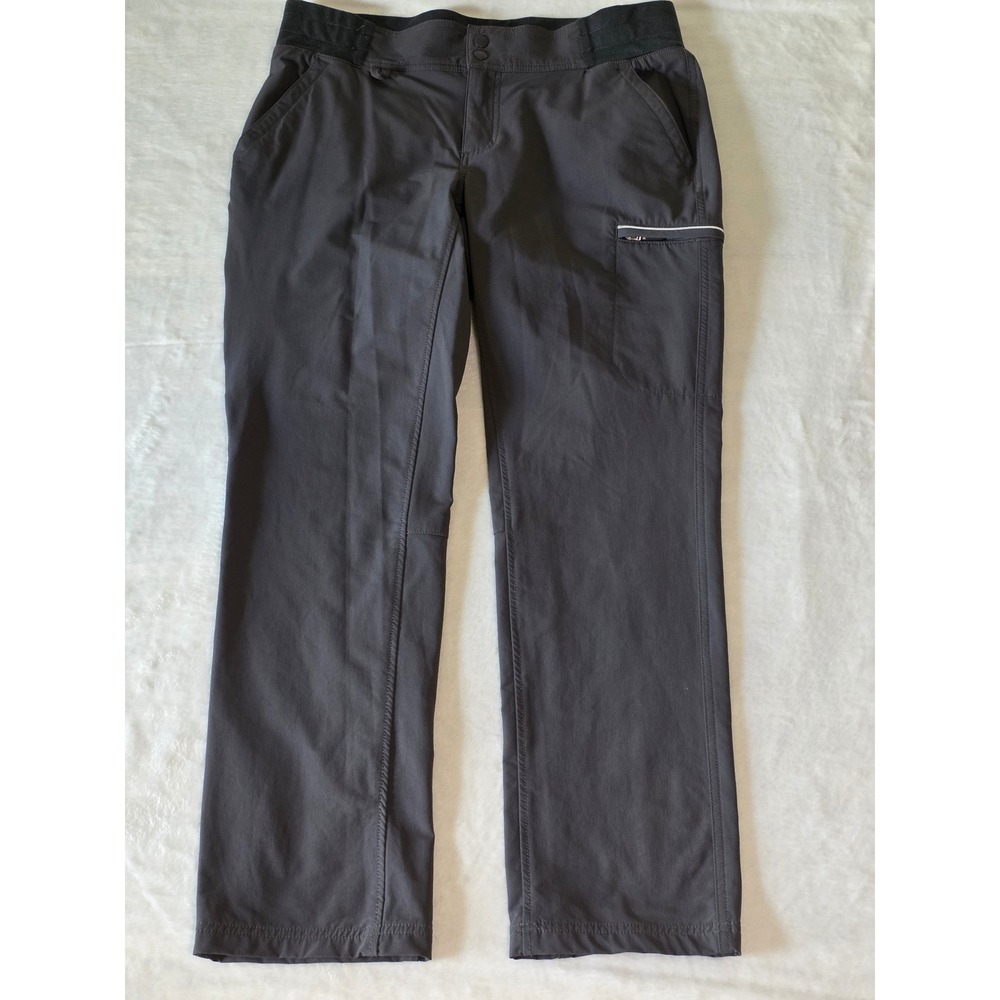 Duluth Trading Co Flexpedition Pants Womens 12x31 Grey Straight Leg Hiking Cargo